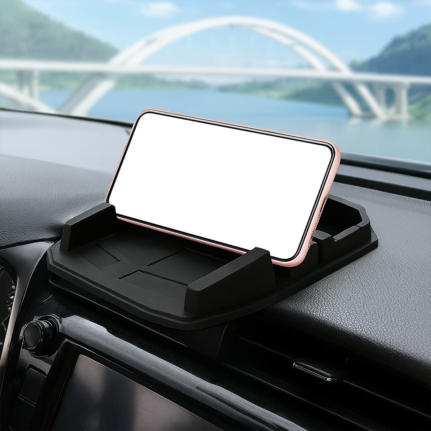 Multipurpose Car Mobile Holder for Dashboard, Anti-slip Durable Silicone Tray Dashboard Pad Storage Mat, Cell Phone Holder, Sun Glasses Stand, GPS Navigation Holder For Car Multipurpose Car Mobile Holder for Dashboard, Anti-slip Durable Silicone Tray Dashboard Pad Storage Mat, Cell Phone Holder, Sun Glasses Stand, GPS Navigation Holder For Car